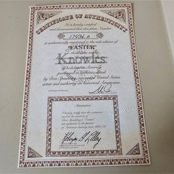 Vintage Americanna Hoilday Collection Easter by Don Spaulding - Picture 4 of 5